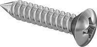 Sac Metal için Çelik Phillips Oval Başlı Vidalar