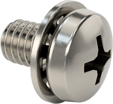 Paslanmaz Çelik Silindir Başlı Vidalar, İç Dişli Pullu, M2,5 x 0,45 mm Diş, 4 mm Uzunluk