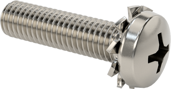 Paslanmaz Çelik Silindir Başlı Vidalar, Dış Dişli Kilit Pul, M5 x 0,8 mm Diş, 20 mm Uzunluk