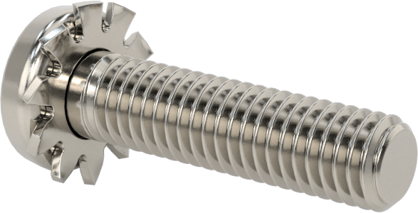 Paslanmaz Çelik Silindir Başlı Vidalar, Dış Dişli Kilit Pul, M5 x 0,8 mm Diş, 20 mm Uzunluk