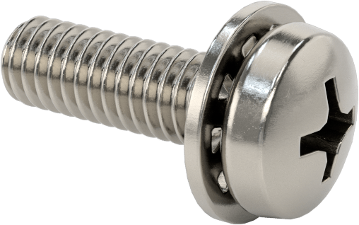 Paslanmaz Çelik Silindir Başlı Vidalar, İç Dişli Pullu, M2,5 x 0,45 mm Diş, 8 mm Uzunluk