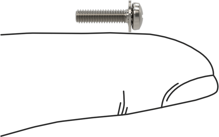 Paslanmaz Çelik Silindir Başlı Vidalar, İç Dişli Pullu, M2,5 x 0,45 mm Diş, 10 mm Uzunluk