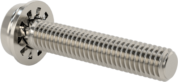 Paslanmaz Çelik Silindir Başlı Vidalar, İç Dişli Pullu, M3 x 0,5 mm Dişli, 16 mm Uzunluk