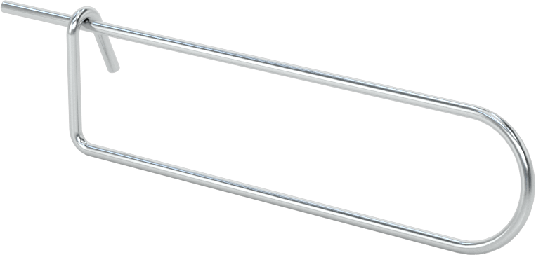Tel Çıtçıtlı Çatal Pimler, Çinko Kaplı Yay Çeliği, 0,063" Tel Çapı, 3-1/8" Uzunluk
