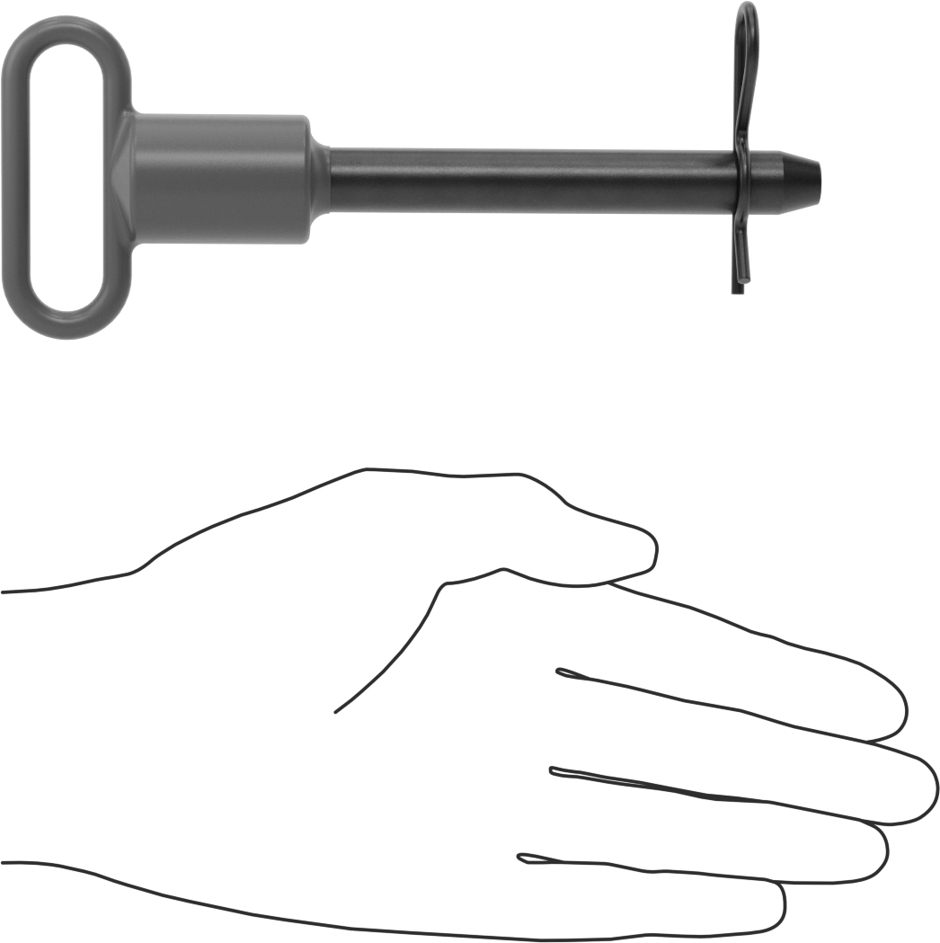 Bağlantı Pimi, Halkalı Başlıklı, Çelik, 1-1/4" Kare Bağlantı Alıcısı için