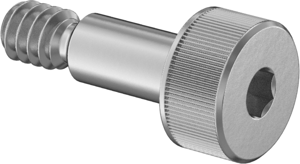 18-8 Paslanmaz Çelik Sol Dişli Omuzlu Vida, 1/8" Omuz Çapı, 1/4" Omuz Uzunluğu, 4-40 Diş