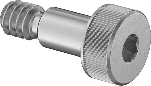 18-8 Paslanmaz Çelik Sol Dişli Omuzlu Vida, 5/32" Omuz Çapı, 1/4" Omuz Uzunluğu, 6-32 Diş