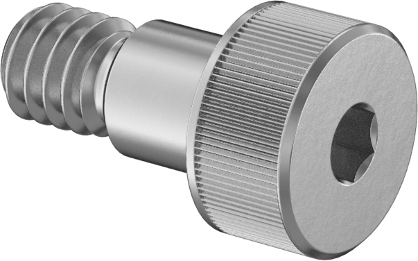 18-8 Paslanmaz Çelik Sol Dişli Omuzlu Vida, 3/16" Omuz Çapı, 3/16" Omuz Uzunluğu, 8-32 Diş