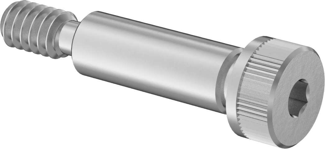 18-8 Paslanmaz Çelik Sol Dişli Omuzlu Vida, 1/4" Omuz Çapı, 3/4" Omuz Uzunluğu, 10-24 Diş