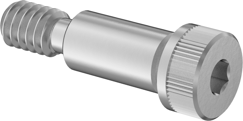 18-8 Paslanmaz Çelik Sol Dişli Omuzlu Vida, 5/16" Omuz Çapı, 5/8" Omuz Uzunluğu, 1/4"-20 Diş