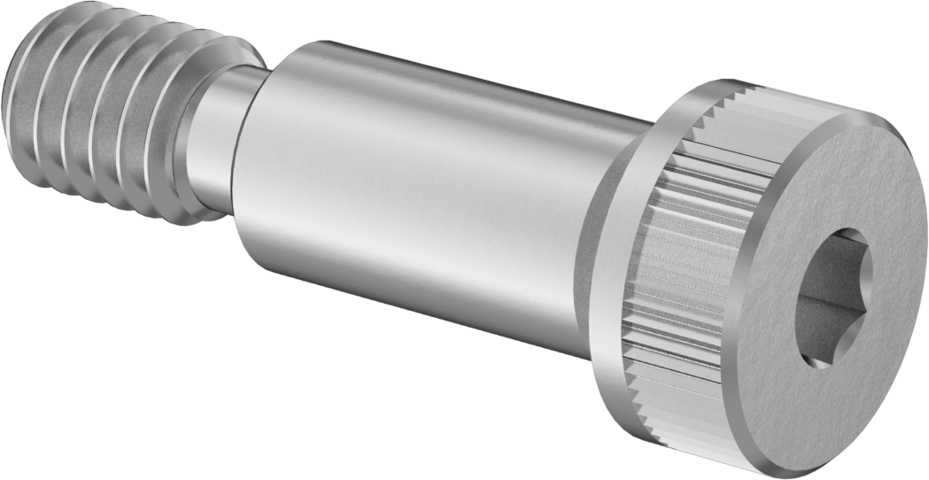 18-8 Paslanmaz Çelik Sol Dişli Omuzlu Vida, 3/8" Omuz Çapı, 3/4" Omuz Uzunluğu, 5/16"-18 Diş