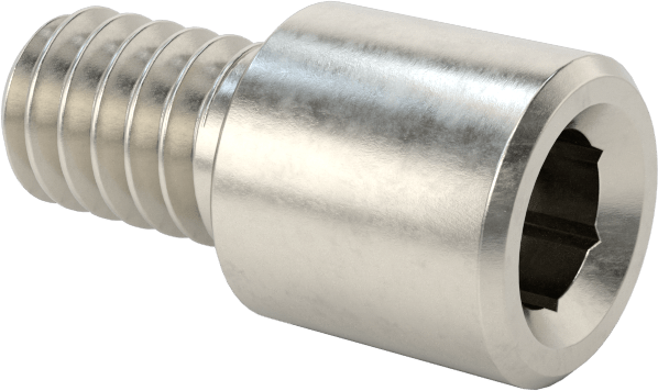 Yüksek Profilli Soket Başlı Vida, 18-8 Paslanmaz Çelik, 1/4"-20 Diş Boyutu, 3/8" Uzunluk