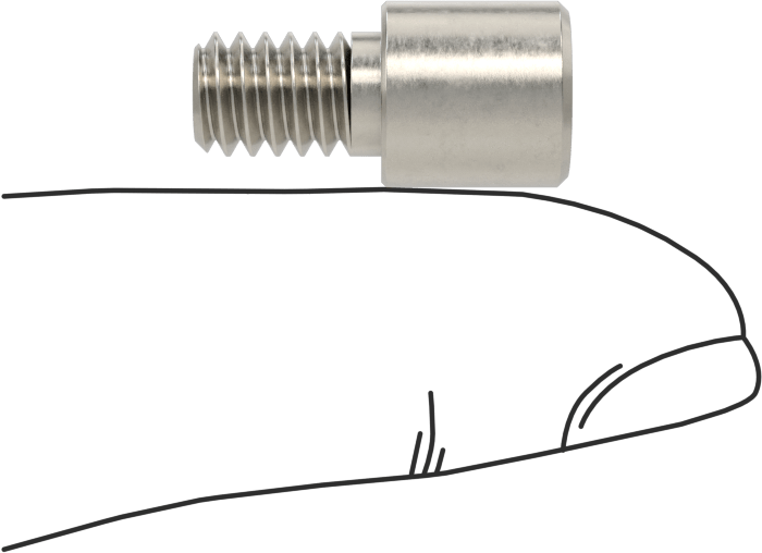 Yüksek Profilli Soket Başlı Vida, 18-8 Paslanmaz Çelik, 1/4"-20 Diş Boyutu, 3/8" Uzunluk