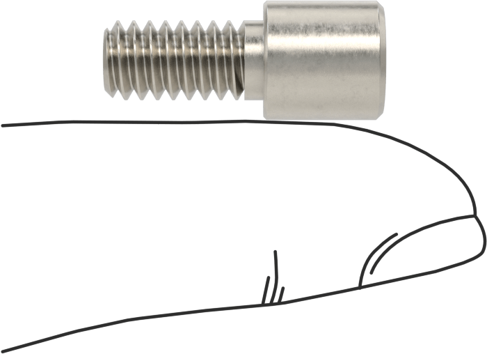 Yüksek Profilli Soket Başlı Vida, 18-8 Paslanmaz Çelik, 1/4"-20 Diş Boyutu, 1/2" Uzunluk