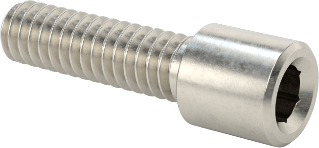 Yüksek Profilli Soket Başlı Vida, 18-8 Paslanmaz Çelik, 1/4"-20 Diş Boyutu, 7/8" Uzunluk