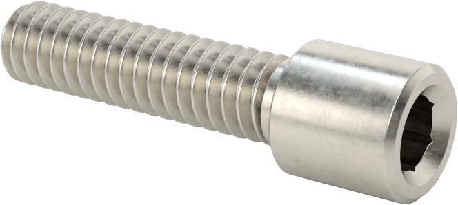 Yüksek Profilli Soket Başlı Vida, 18-8 Paslanmaz Çelik, 1/4"-20 Diş Boyutu, 1" Uzunluk