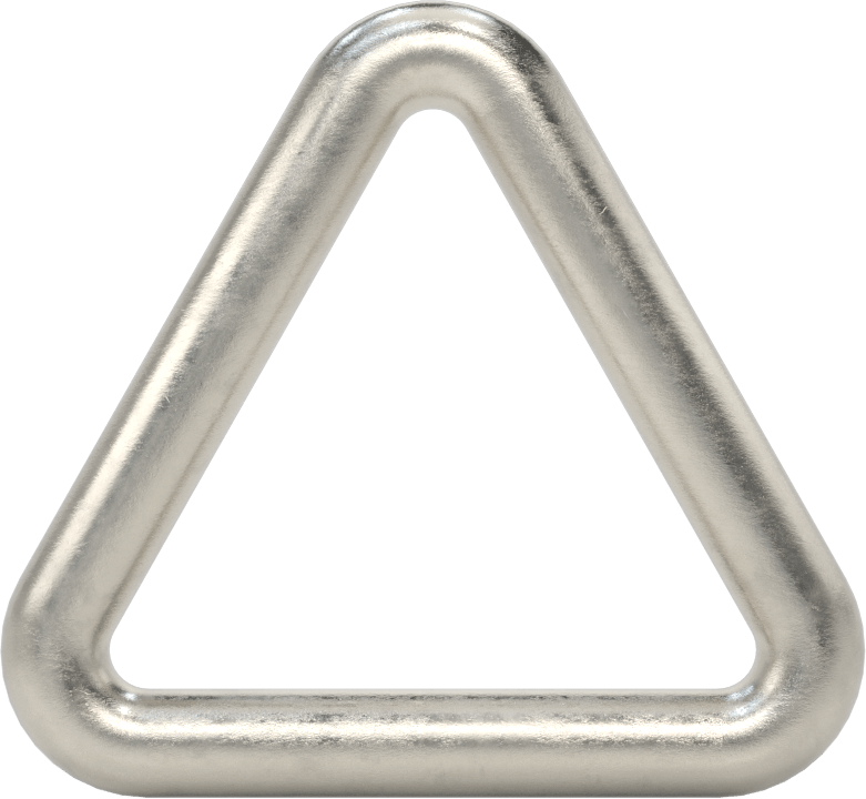 Üçgen Halka, 304 Paslanmaz Çelik, 1/4" Kalınlık