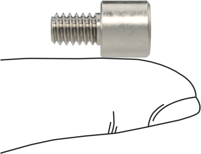 Kare Uçlu Anahtarlar için Soket Başlı Vida, 18-8 Paslanmaz Çelik, 1/4"-20 Diş Boyutu, 3/8" Uzunluk