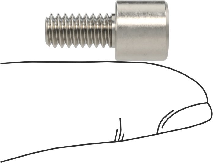Kare Uçlu Anahtarlar için Soket Başlı Vida, 18-8 Paslanmaz Çelik, 1/4"-20 Diş Boyutu, 1/2" Uzunluk