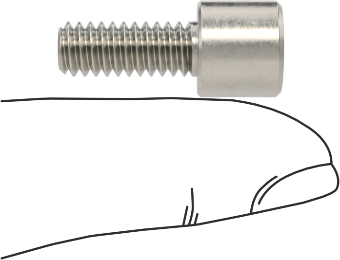 Kare Uçlu Anahtarlar için Soket Başlı Vida, 18-8 Paslanmaz Çelik, 1/4"-20 Diş Boyutu, 5/8" Uzunluk