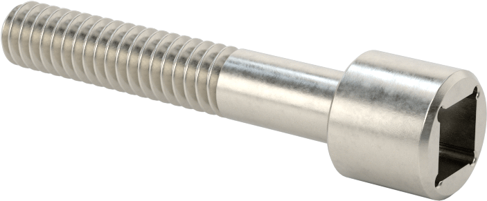 Kare Uçlu Anahtarlar için Soket Başlı Vida, 18-8 Paslanmaz Çelik, 1/4"-20 Diş Boyutu, 1-1/2" Uzunluk