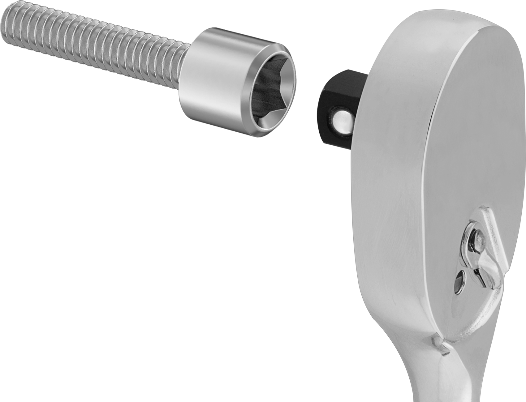 Kare Uçlu Anahtarlar için Soket Başlı Vida, 18-8 Paslanmaz Çelik, 1/4"-20 Diş Boyutu, 3/8" Uzunluk