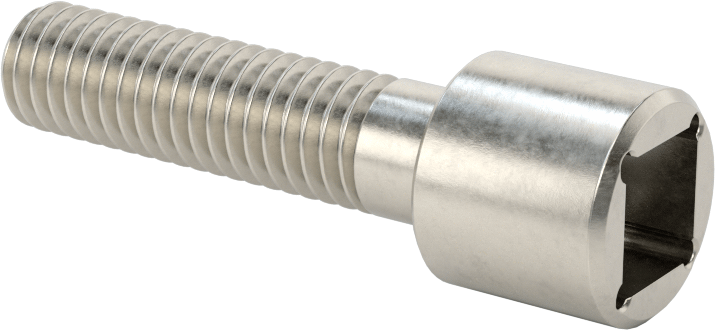 Kare Uçlu Anahtarlar için Soket Başlı Vida, 18-8 Paslanmaz Çelik, 3/8"-16 Diş Boyutu, 1-1/2" Uzunluk