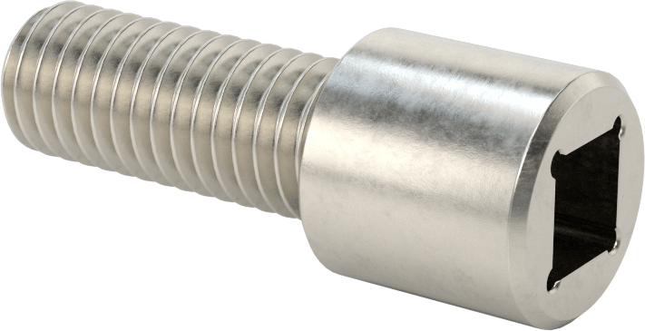 Kare Uçlu Anahtarlar için Soket Başlı Vida, 18-8 Paslanmaz Çelik, 1/2"-13 Diş Boyutu, 1-1/4" Uzunluk