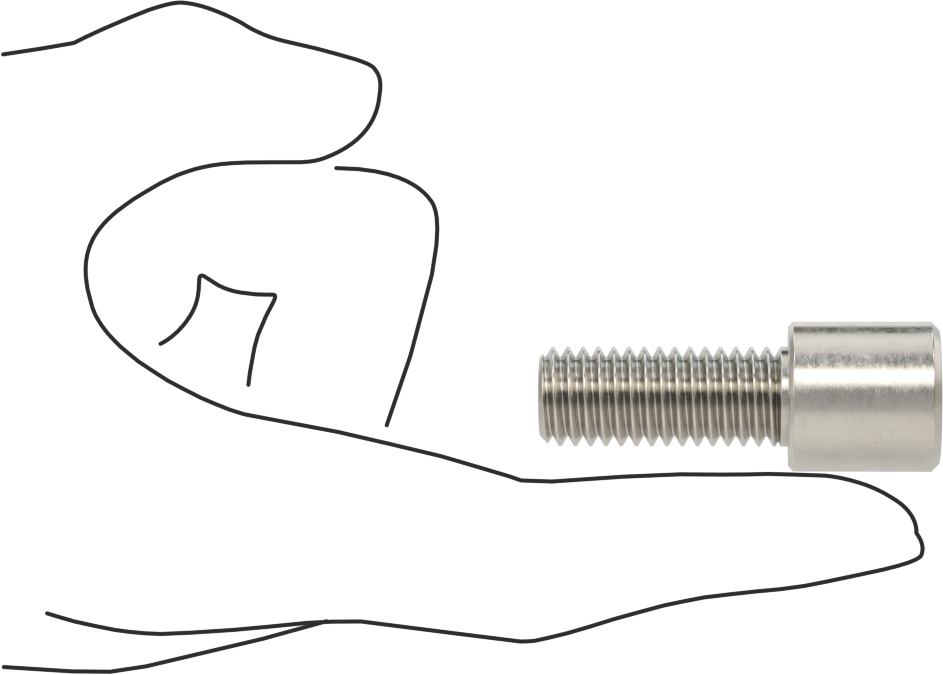 Kare Uçlu Anahtarlar için Soket Başlı Vida, 18-8 Paslanmaz Çelik, 1/2"-13 Diş Boyutu, 1-1/4" Uzunluk