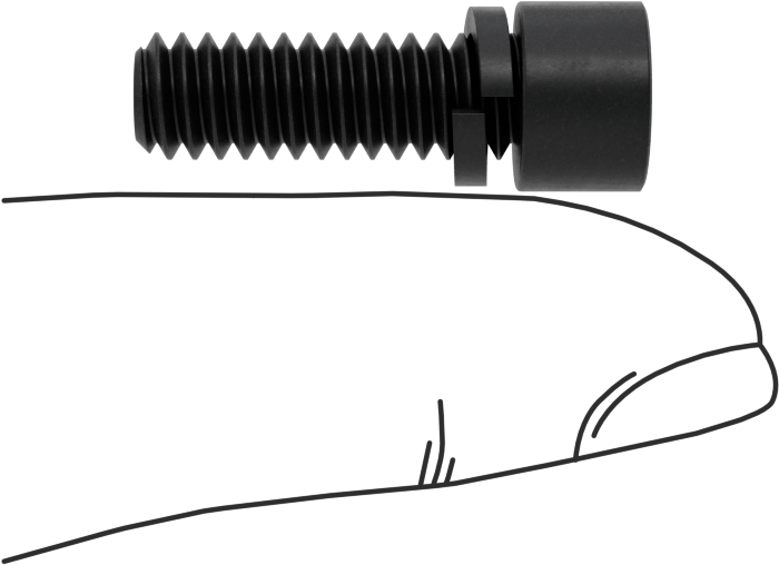 Yarık Kilit Pullu Alaşımlı Çelik Soket Başlı Vida, 1/4"-20 Diş Boyutu, 3/4" Uzunluk