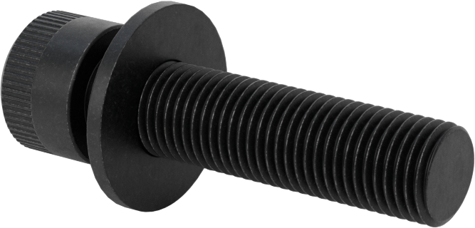 Düz Pullu Soket Başlı Vida, Siyah Oksitli Alaşımlı Çelik, 3/8"-24 Diş Boyutu, 1-1/2" Uzunluk