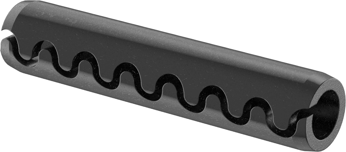 Dişli Yivli Yaylı Pim, 1-1/4" Çap, 6 inç Uzunluk