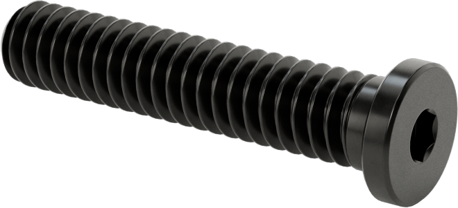 Ultra Düşük Profilli Soket Başlı Vida, Alaşımlı Çelik, 1/4"-20 Diş Boyutu, 1-1/4" Uzunluk