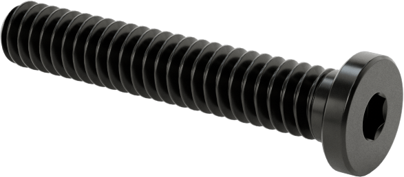 Ultra Düşük Profilli Soket Başlı Vida, Alaşımlı Çelik, 2-56 Diş Boyutu, 1/2" Uzunluk