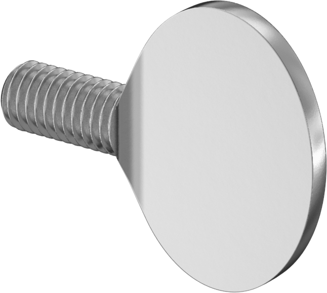 Demir Kürek Başlı Parmak Vidası, M5 x 0,8 mm Diş Boyutu, 10 mm Uzunluk