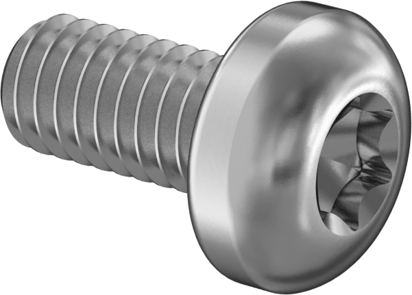 18-8 Paslanmaz Çelik Silindir Başlı Torx Vidalar, M4 x 0,70 mm Diş Boyutu, 8 mm Uzunluk