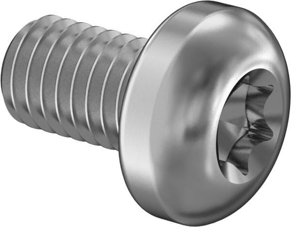 18-8 Paslanmaz Çelik Silindir Başlı Torx Vidalar, M5 x 0,80 mm Diş Boyutu, 8 mm Uzunluk