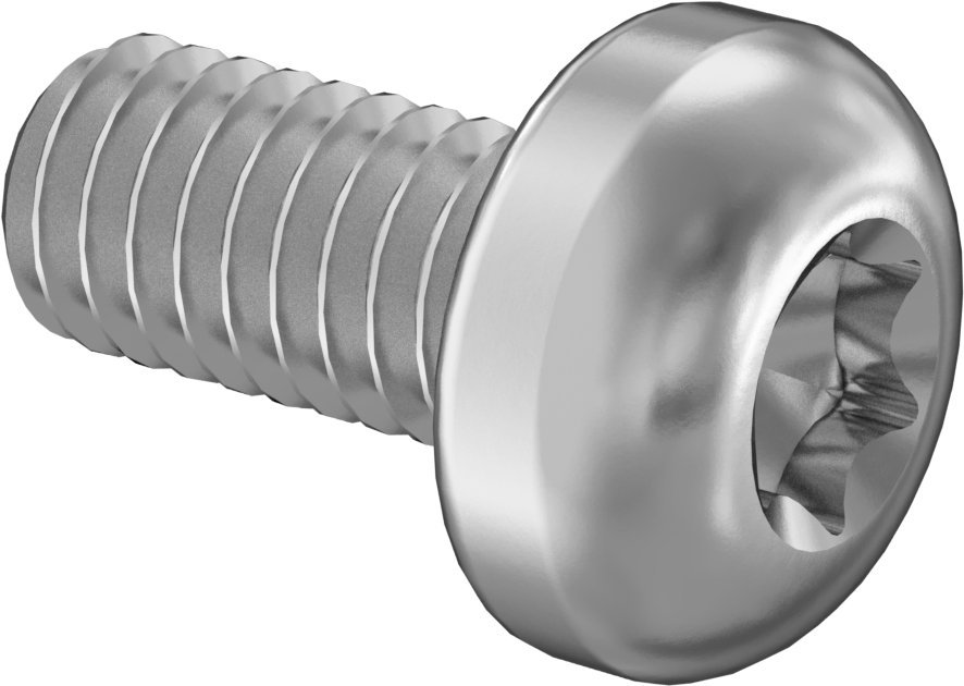 18-8 Paslanmaz Çelik Silindir Başlı Torx Vidalar, M2,5 x 0,45 mm Diş Boyutu, 5 mm Uzunluk