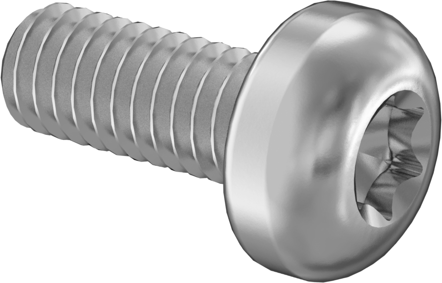 18-8 Paslanmaz Çelik Silindir Başlı Torx Vidalar, M2,5 x 0,45 mm Diş Boyutu, 6 mm Uzunluk