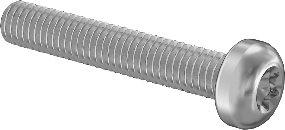 18-8 Paslanmaz Çelik Silindir Başlı Torx Vidalar, M3 x 0,50 mm Dişli Boyutu, 18 mm Uzunluk