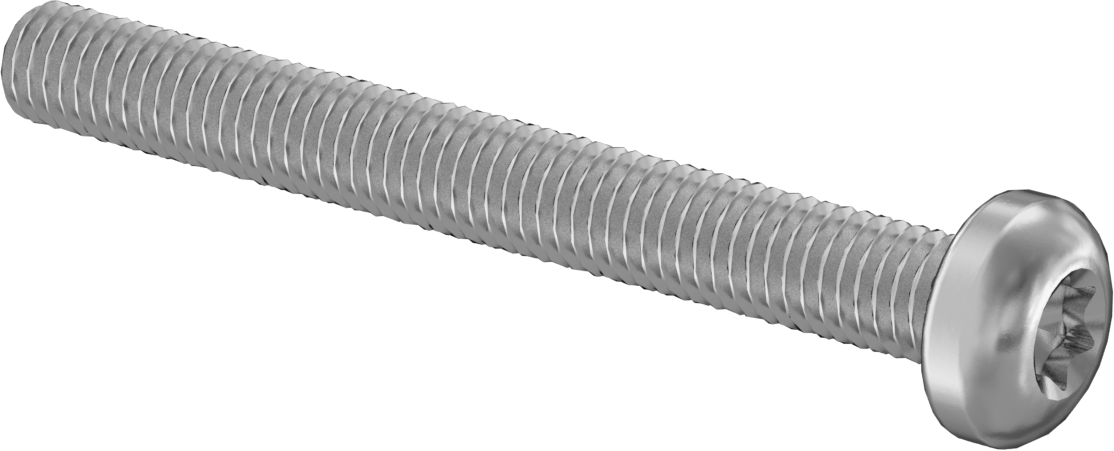 18-8 Paslanmaz Çelik Silindir Başlı Torx Vidalar, M5 x 0,80 mm Diş Boyutu, 45 mm Uzunluk