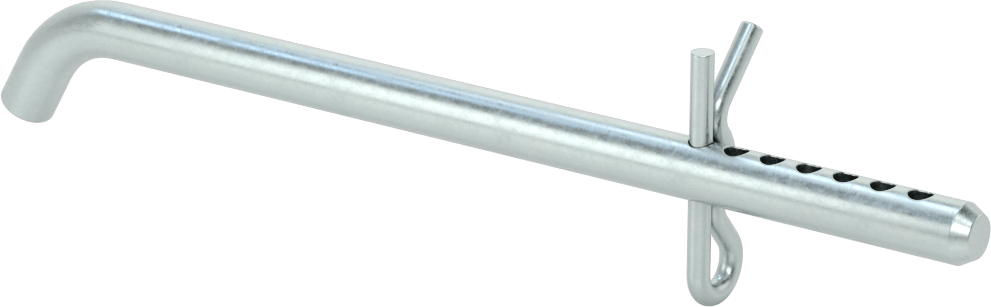 Uzunluğu Seçilebilir Eğimli Başlı Çatal Pim, Çinko Kaplamalı Karbon Çelik, 3/8" Çap, 6 inç Uzunluk