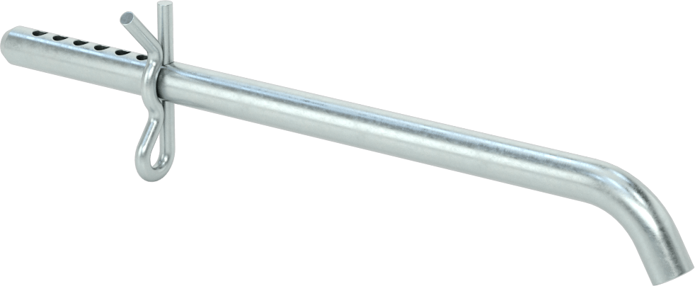Uzunluğu Seçilebilir Eğimli Başlı Çatal Pim, Çinko Kaplamalı Karbon Çelik, 3/8" Çap, 6 inç Uzunluk