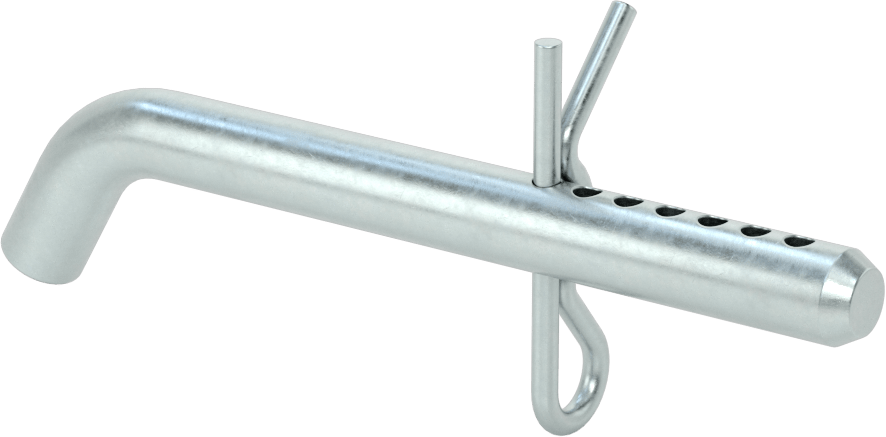 Uzunluğu Seçilebilir Eğimli Başlı Çatal Pim, Çinko Kaplamalı Karbon Çelik, 1/2" Çap, 4" Uzunluk