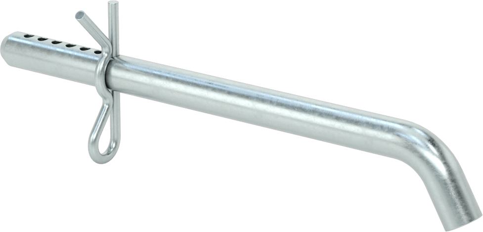Uzunluğu Seçilebilir Eğimli Başlı Çatal Pim, Çinko Kaplamalı Karbon Çelik, 1/2" Çap, 6 inç Uzunluk