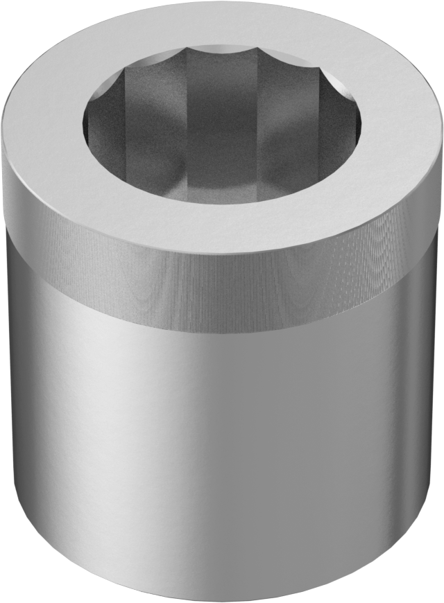 18-8 Paslanmaz Çelik Soket Somunu, M8 x 1,25 mm Diş