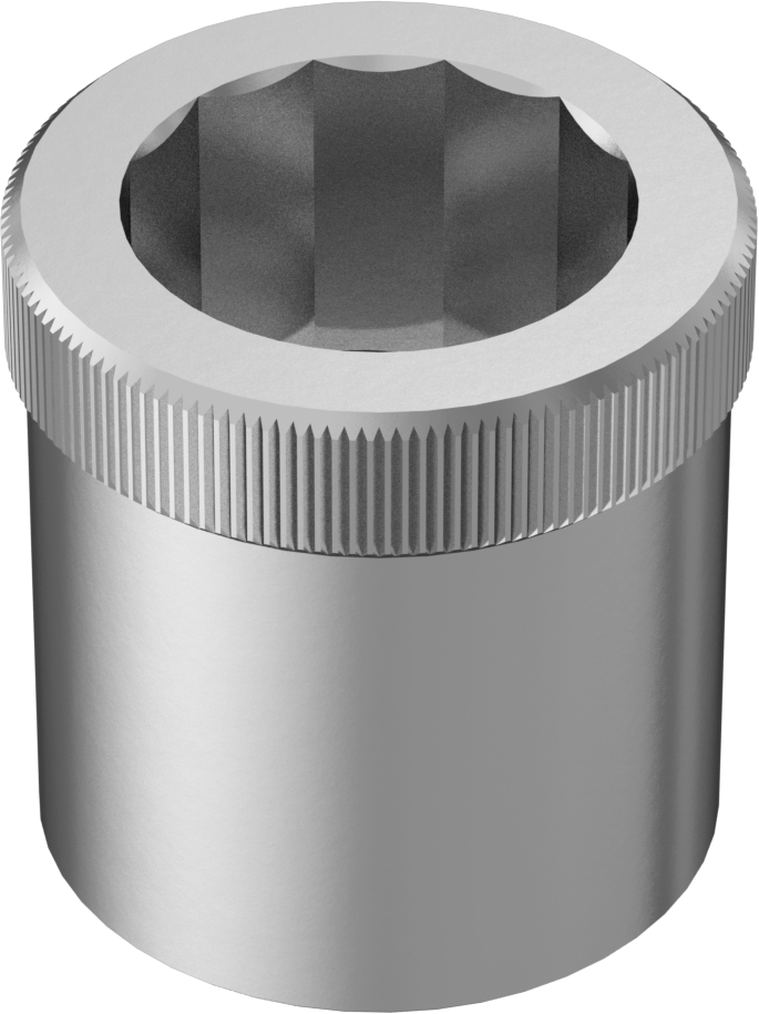 18-8 Paslanmaz Çelik Soket Somunu, M14 x 2 mm Diş