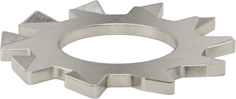 316 Paslanmaz Çelik Dış Dişli Kilit Pul, 1/4" Vida Boyutu için, 0.256" ID, 0.510" OD