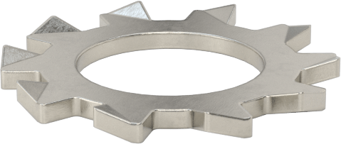 316 Paslanmaz Çelik Dış Dişli Kilit Pul, 3/8" Vida Boyutu için, 0.384" ID, 0.694" OD