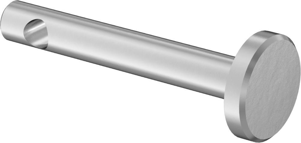 18-8 Paslanmaz Çelik Çatal Pim, 1/8" Çap, 11/16" Kullanılabilir Uzunluk